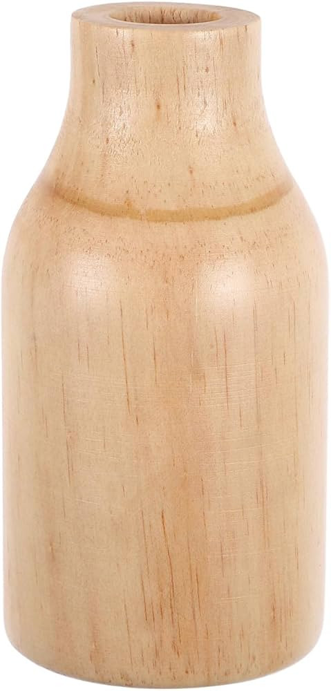 HOMSFOU Rustic Pine Wood Flower Vase 6.29 Inch Small Wooden Vase for Farmhouse Decor Dining Table... | Amazon (US)