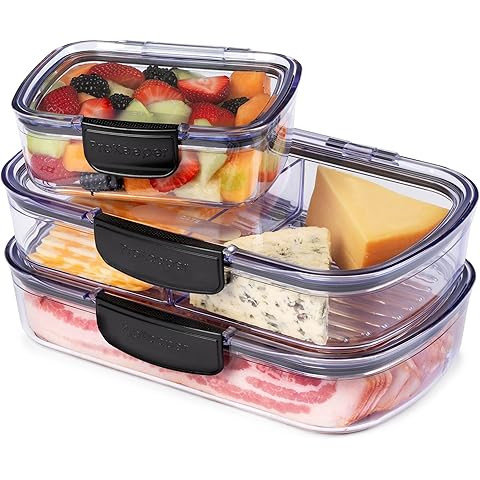ProKeeper Deli Food Storage Container with Air-Tight Silicone Seal and Dry Erase Compatible Lid | Amazon (US)