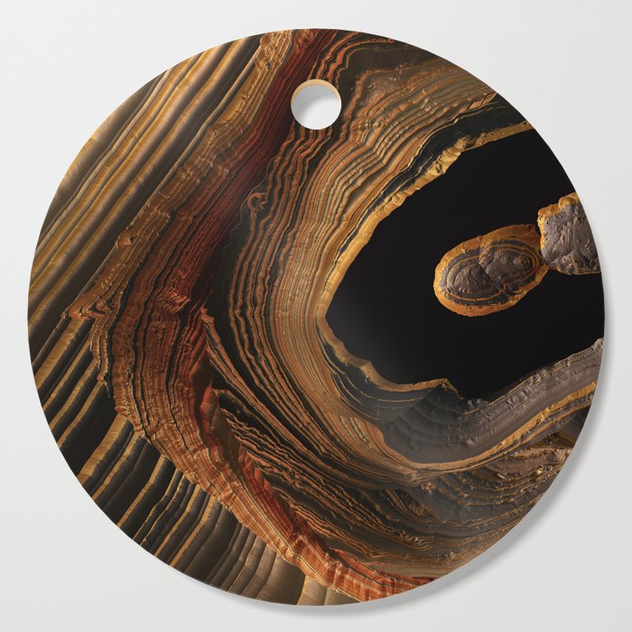 Tiger's Eye Canyon Kitchen Cutting Board by Spacefrogdesigns - Round | Society6