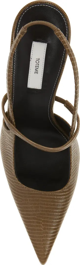 Lizard Embossed Sharp Pointed Toe Slingback Pump (Women) | Nordstrom