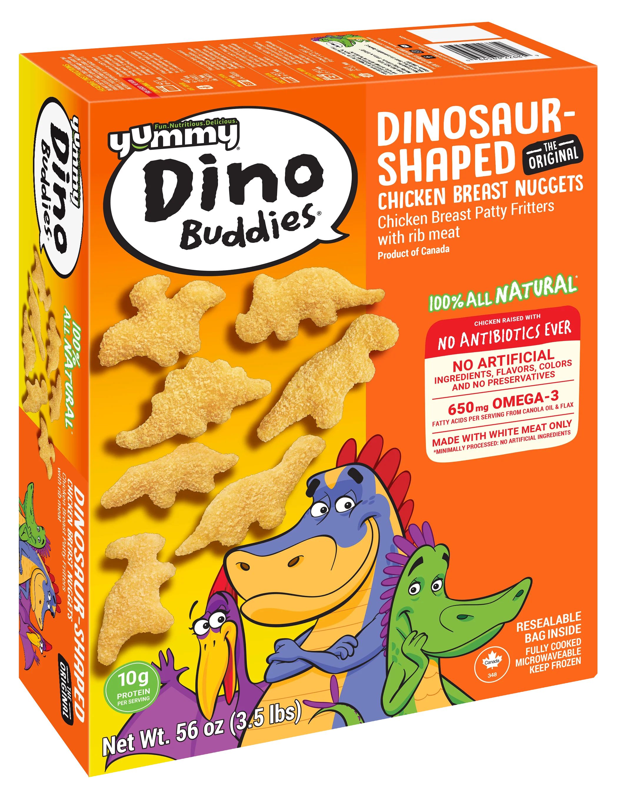 Yummy Dino Buddies, Dinosaur Shaped Chicken Breast Nuggets, 56 oz | Walmart (US)