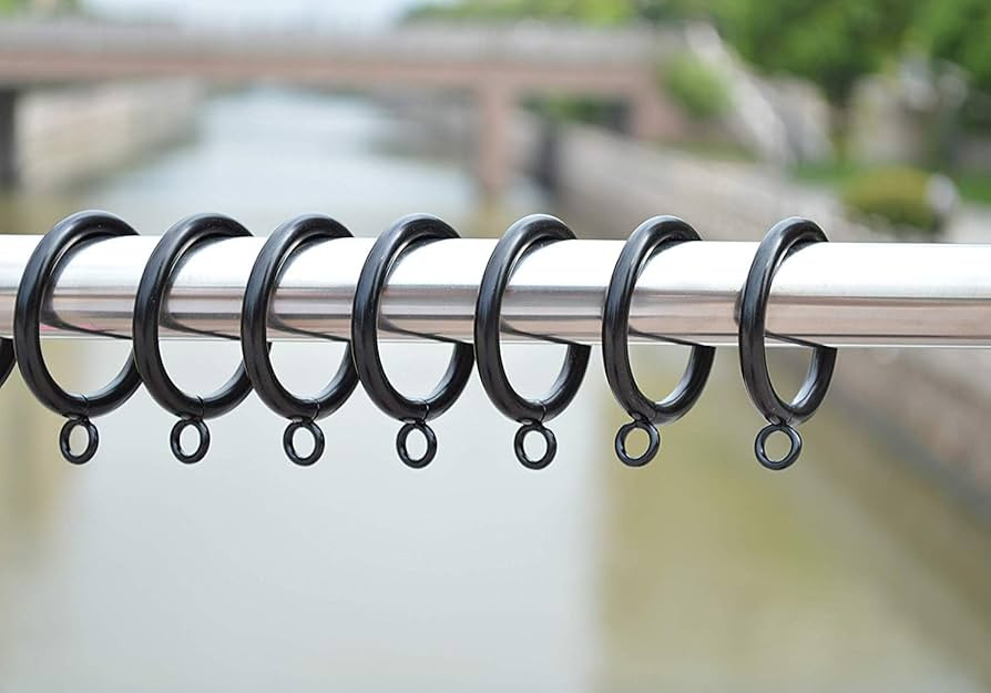 Pack of 30 Drapery Curtain Rings, Eyelet Rings, 1.5 Inch Inner Diameter (Black) | Amazon (CA)