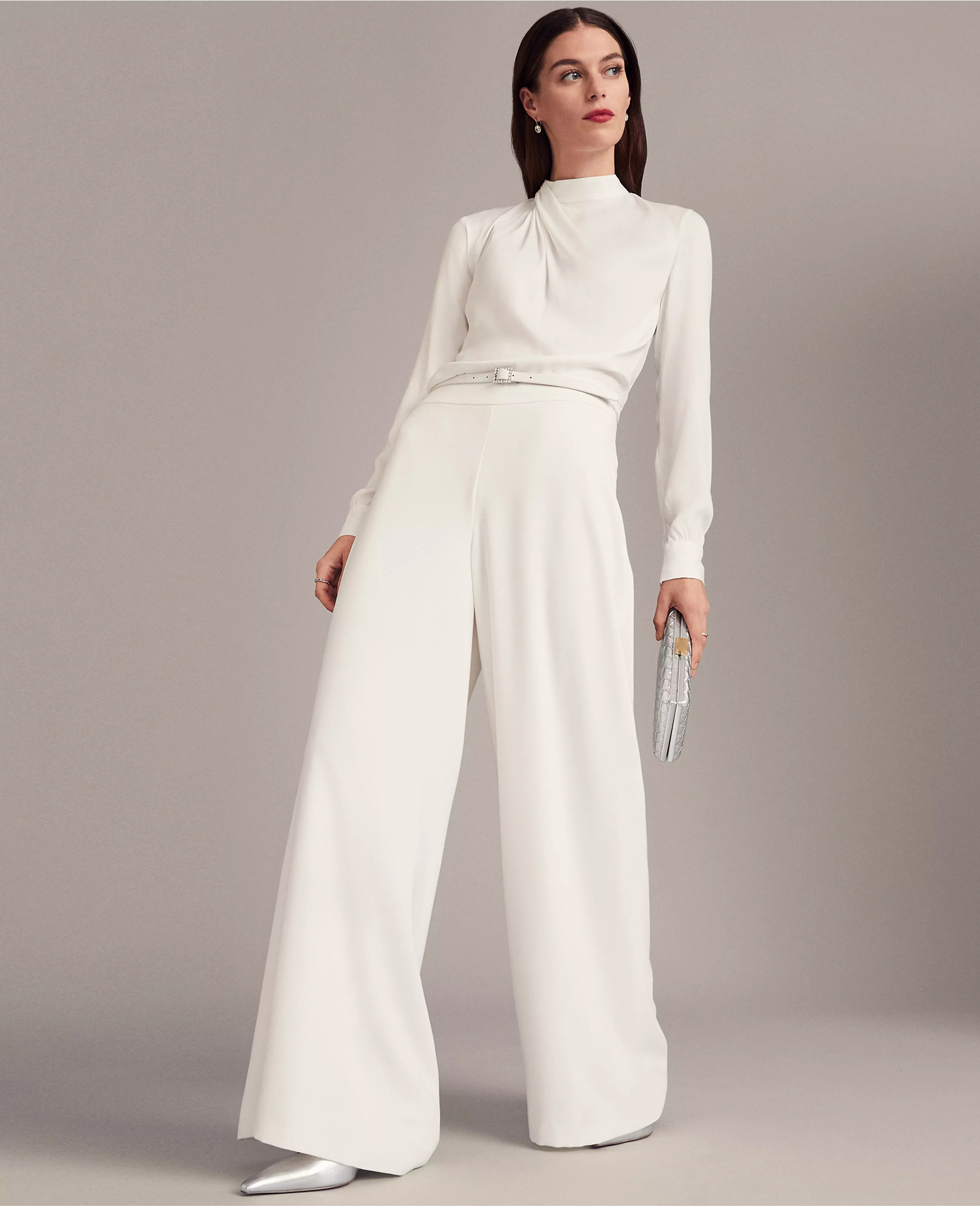 The Dramatic Wide-Leg Crepe Pant | Ann Taylor (US)