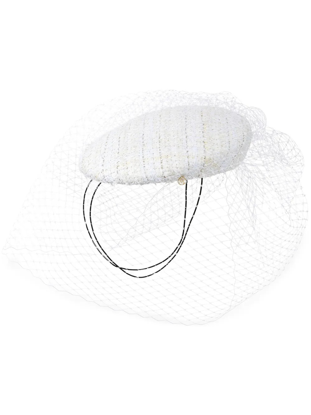 Maison Michel Tess Tweed Beret | White | FARFETCH | Farfetch Global