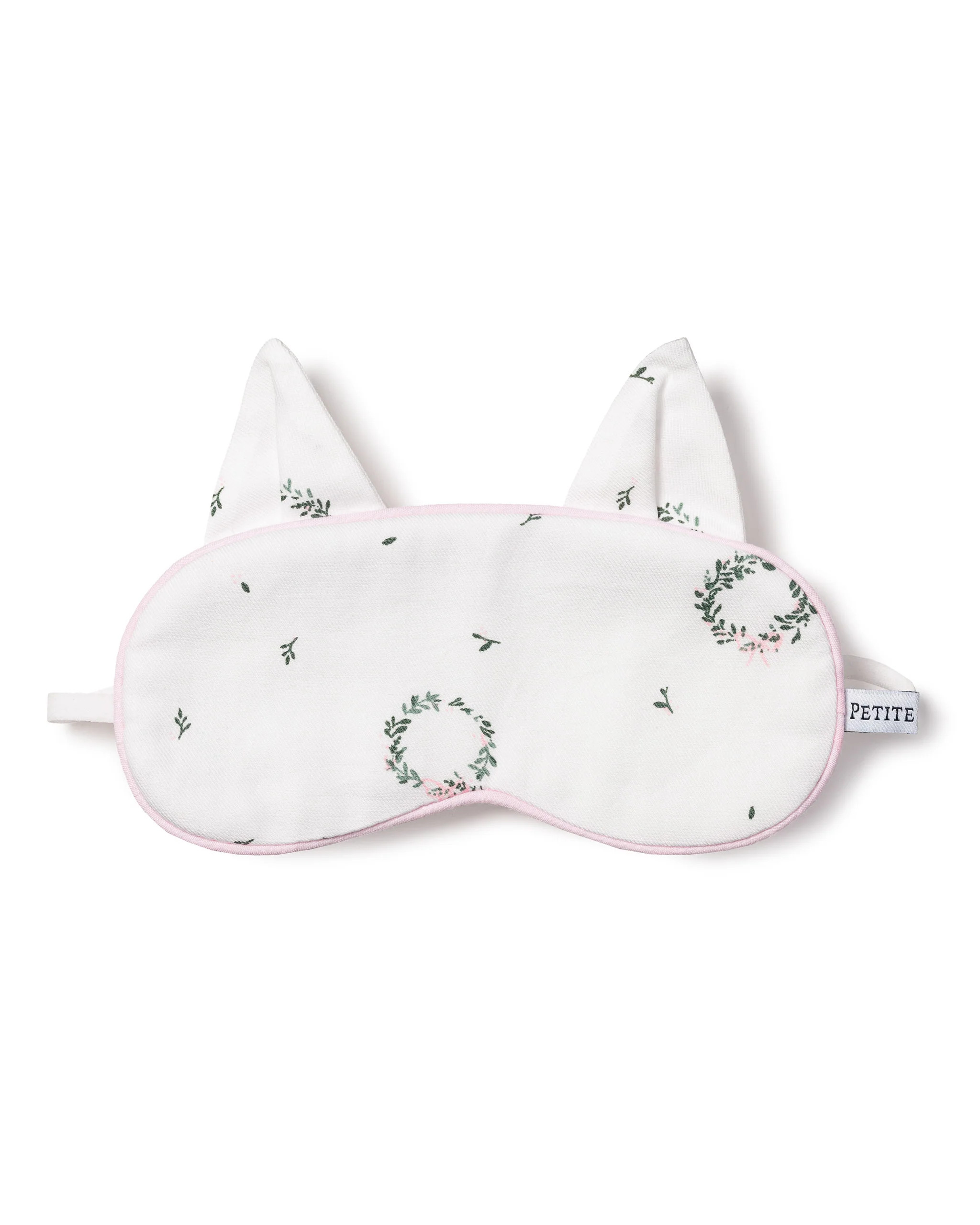 Kid's Twill Kitty Eye Mask in Somerset Wreath | Petite Plume