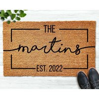 Personalized Doormat With Family Name, Last Name Custom Doormat, Welcome Mat, Housewarming Gift, New Home Wedding Realtor Gift | Etsy (US)
