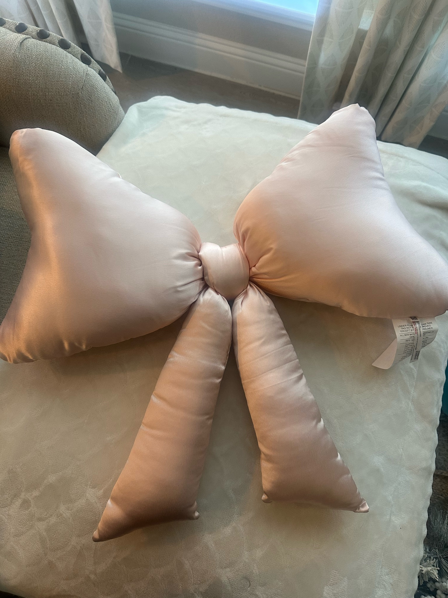 Urban Outfitters Big bow satin throw pillow 🎀 perfect gift for the girls! 

#LTKGiftGuide #LTKHoliday #LTKKids