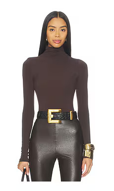 Commando Ballet Turtleneck Bodysuit in Espresso from Revolve.com | Revolve Clothing (Global)