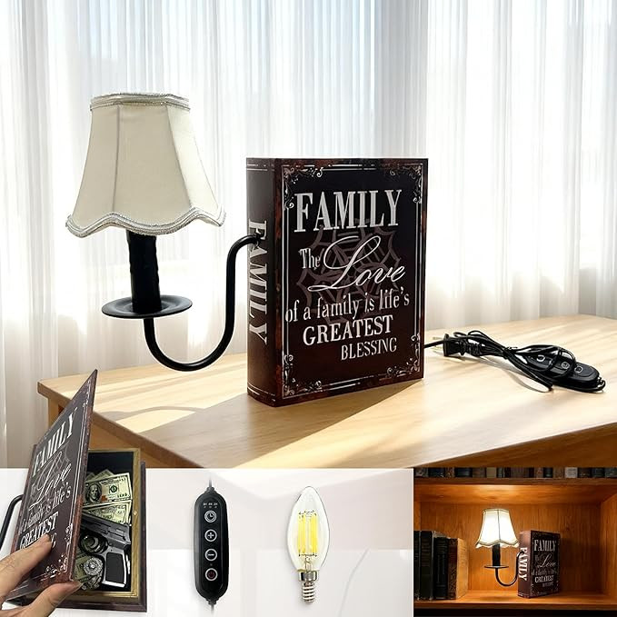 Bookshelf Lamp for Library Shelf - 3-Level Dimmable & Timer Function with Bulb & Shade, Plug-in B... | Amazon (US)