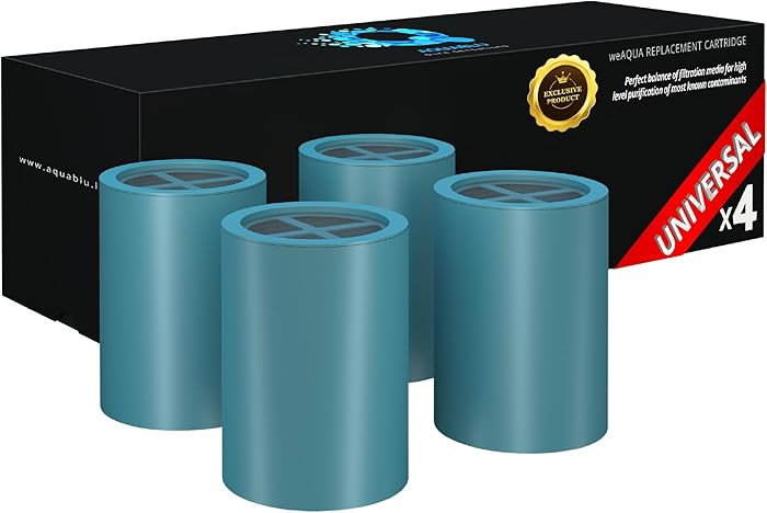 weAQUA NO BS Shower Filter Replacement Cartridge – 99% Removal of Hard Water, Chlorine, Heavy M... | Amazon (US)