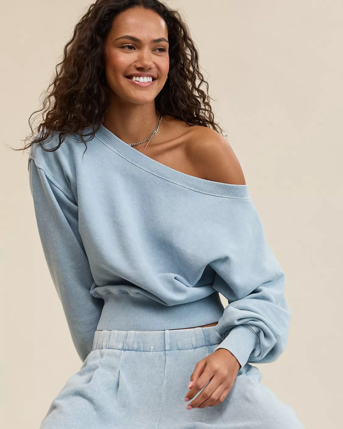 Aerie Go-To Off The Shoulder Sweatshirt | Aerie