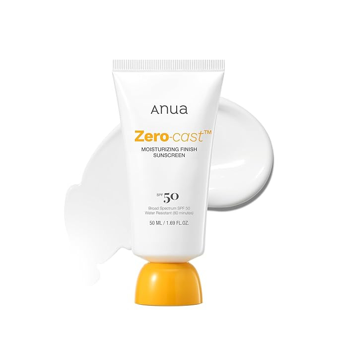 Anua Zero-Cast Moisturizing Finish Sunscreen,SPF 50, Glow Natural Sunscreen,No White Cast, Hyalur... | Amazon (US)