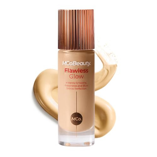MCoBeauty Flawless Glow Luminous Skin Filter 2.5 Fair - 4-in-1 Liquid Foundation Primer Highlighter Makeup - Dewy Radiant Skin Tint with Squalane for Face - Buildable Glow Complexion Booster - 1 Fl Oz | Amazon (US)