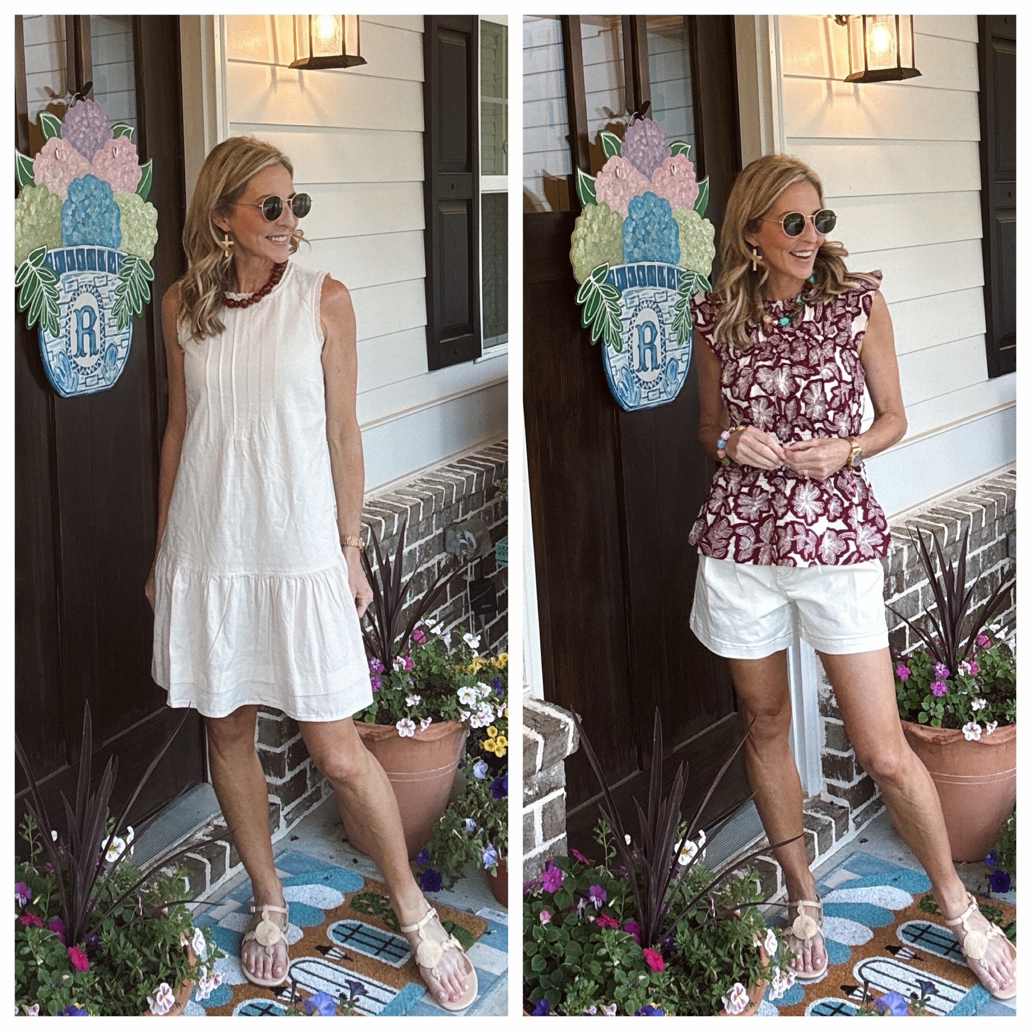 Follow + comment WALMART and I’ll send you all the links to steal my Sunday style for less.

This linen blend shift dress is one of those pieces that instantly looks elevated the second you put it on. Lightweight, effortless, and perfect for summer Sundays, vacations, brunch, errands… all the things. It comes in a few gorgeous colors and truly looks so much more expensive than it is.

And this printed top + white shorts combo might be one of my favorite easy summer outfits lately. The top comes in multiple colors too and gives that boutique feel without the boutique price tag.

Affordable fashion just keeps getting better lately. Wearing size XS for reference and I’m 5’5.

Walmart fashion, affordable style, linen dress, summer outfit ideas, Sunday style, over 40 fashion, fashion over 40, Walmart finds, coastal style, rich mom style, boutique style for less, casual summer outfits, Free Assembly, Walmart summer fashion, elevated basics, summer dresses, white shorts outfit, affordable summer style, 49 year old mom style, classy casual outfits