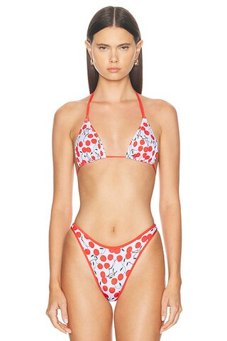 X Elsa Hosk Double String Bikini Top | FWRD 