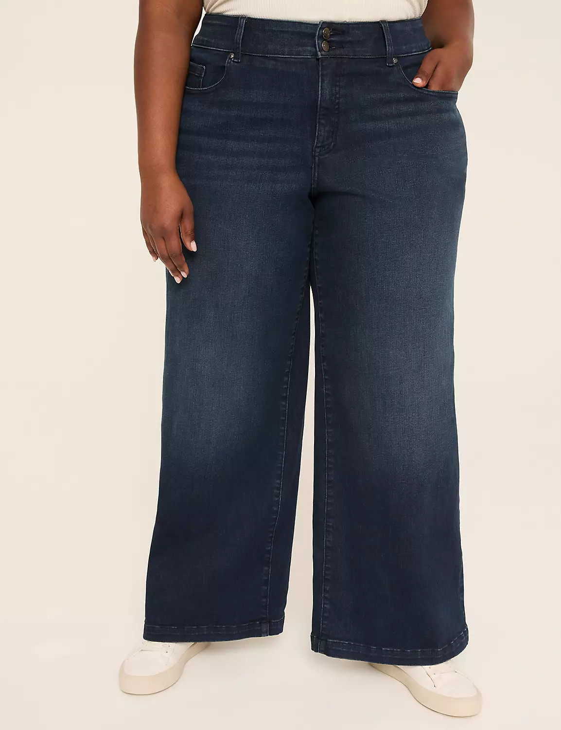Tighter Tummy Fit High-Rise Wide Leg Jean | Lane Bryant (US)