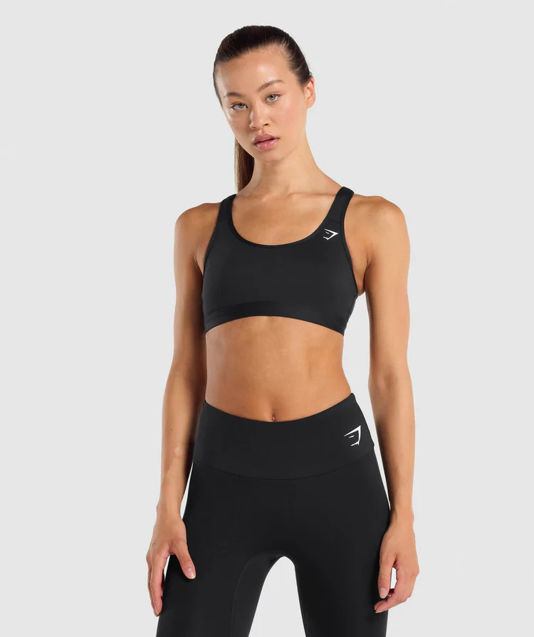 Gymshark Scoop Neck Sports Bra - Black | Gymshark (Global)