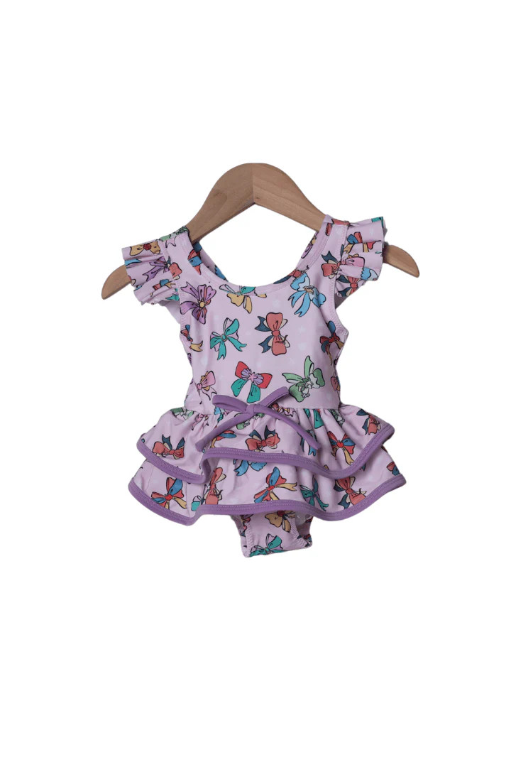 Princess Bow Skirted one piece Swimsuit | The Smocked Flamingo