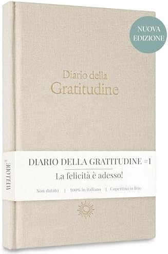 Diario della Gratitudine in Italiano Made in Italy - Più Felicità, Meno Stress - 5 Minuti al Gi... | Amazon (IT)