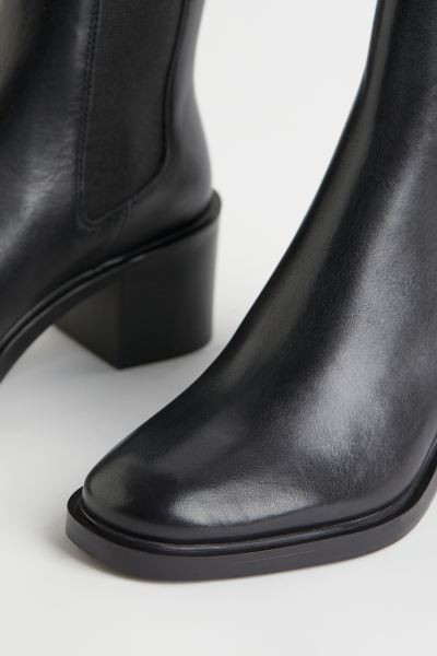 Leather Boots with Heel | H&M (US + CA)