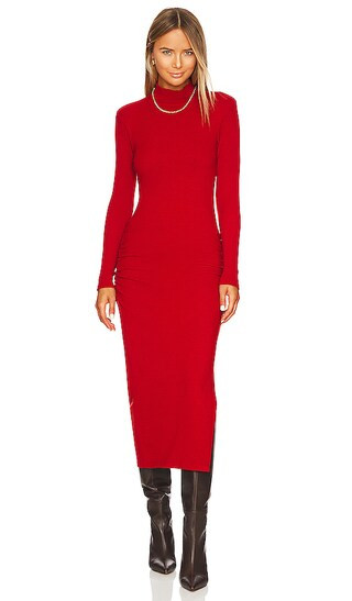 Turtleneck Midi Dress in Garnet | Revolve Clothing (Global)