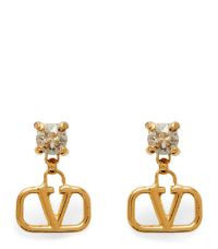 VLogo Pendant Earrings | Harrods