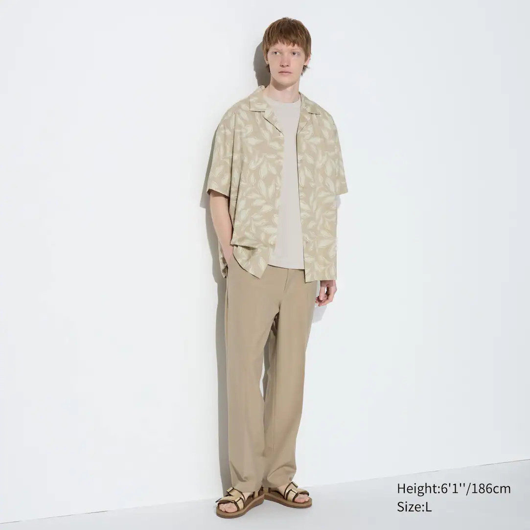 Pleated Wide Leg Trousers | UNIQLO (UK)