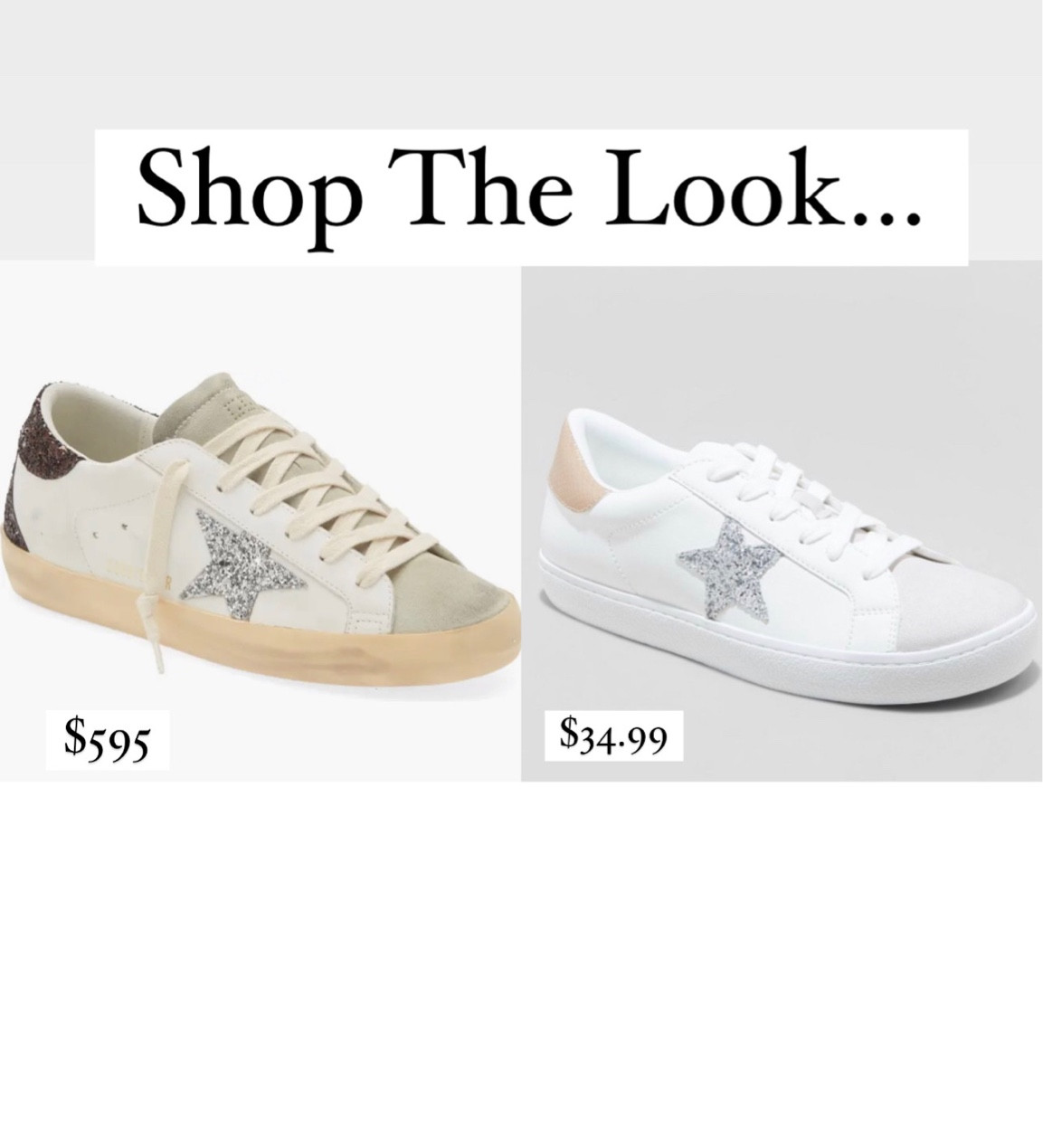 Shop the look golden goose sneakers
Look for less
Look a like
White
Silver glitter star
Target finds 
Affordable 
Target style 
Back to school
Fall sneakers


#LTKBacktoSchool #LTKshoecrush #LTKunder50