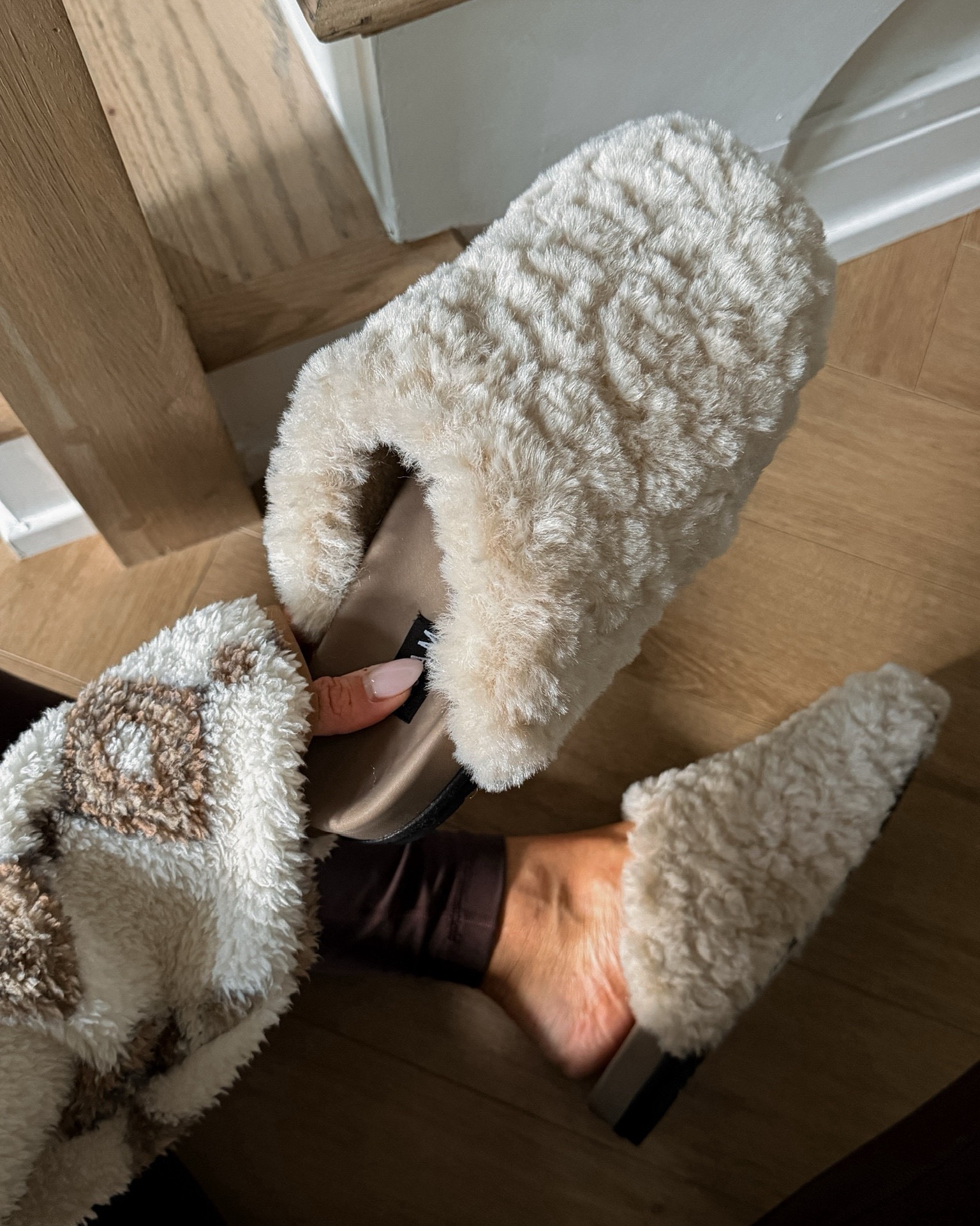 The coziest cloud shearling slippers from ROAM! They have a padded footbed for comfort, and I love the shearling look! I did my normal size 9! These are always on my feet when we’re at home. So cozy! 

#LTKootd #LTKgrwm #LTKmomlife