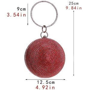 NWT Sparkling Bling Swarovski Crystal Rhinestone Round Ball Purse: Silve… | Poshmark