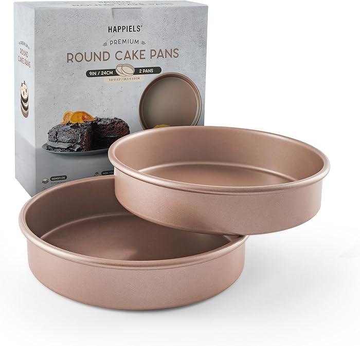 HAPPIELS Non Toxic Nonstick 9 inch Round Cake Pans Set of 2 | Quality Non Stick 9 inches Layer Ci... | Amazon (US)