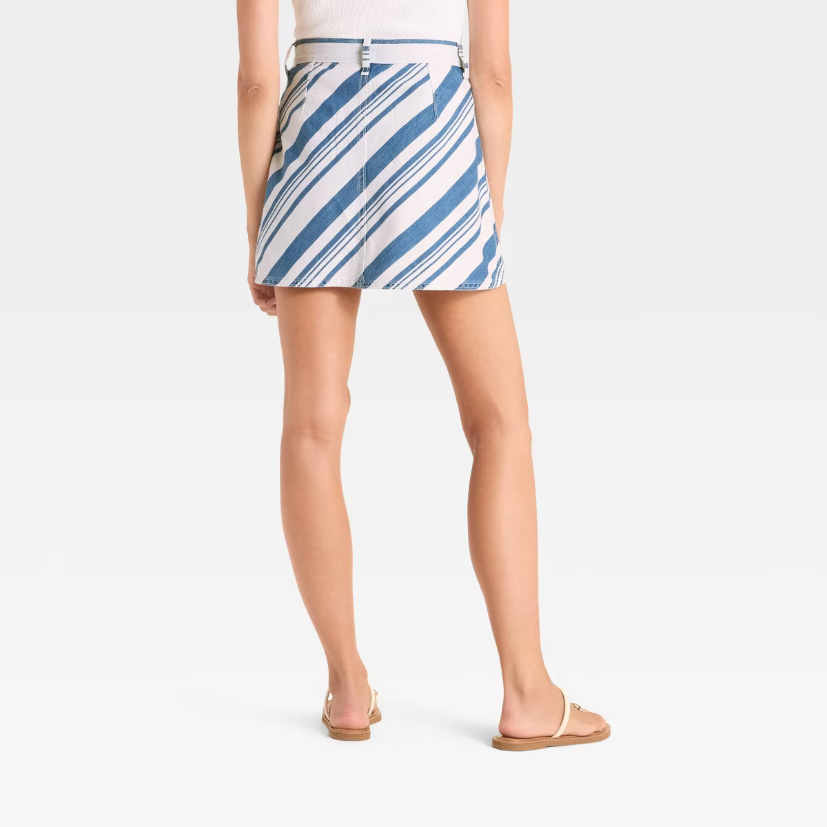 Women's Striped Denim Mini Skirt - Universal Thread™ Navy | Target