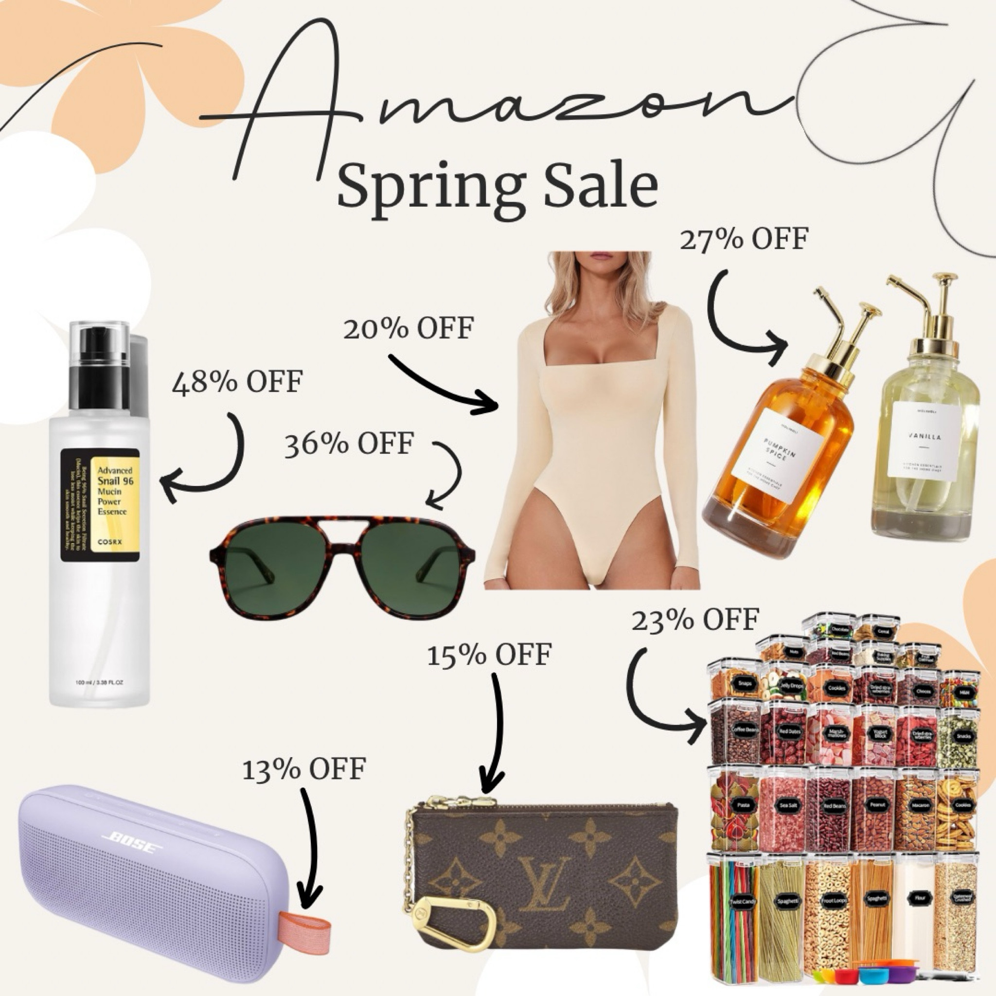 More Amazon spring sale deals!

Ltkfindsunder50 / ltkfindsunder100 / LTKhome / LTKitbag / LTKbeauty / Amazon / Amazon sale / Amazon sale alert / Amazon finds / Amazon style / home decor / kitchenware / organization and storage / organization / storage / storage containers / Bluetooth speaker / bodysuit / bodysuits / sunglasses / kitchen containers / sale / sale alert / dispensers 

#LTKstyletip #LTKsalealert #LTKSeasonal