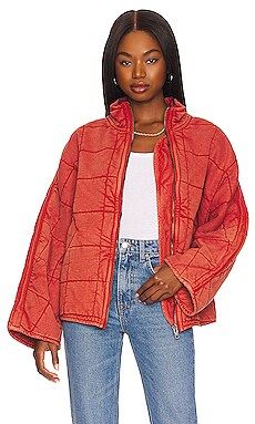 Free People Dolman Quilted Jacket in Myrrh from Revolve.com | Revolve Clothing (Global)