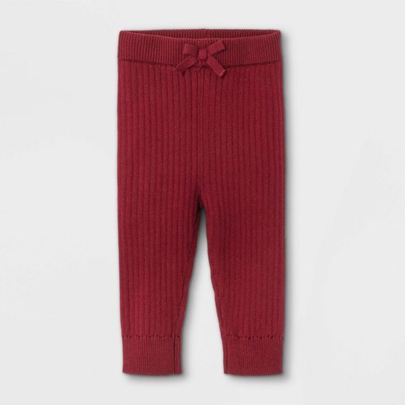 Baby Rib Knit Sweater Leggings - Cat & Jack™ Maroon | Target