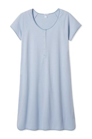 Organic Pima Maternity Nightgown in Larkspur | LAKE Pajamas