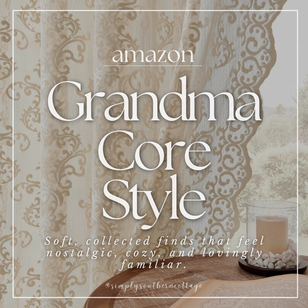 Grandma Core Style - soft, collected finds that feel nostalgic, cozy, and lovingly familiar. 




Amazon, Amazon finds, Amazon home finds, rustic home finds, farmhouse home finds, rustic home decor, farmhouse home decor, grandma core, grandma core home decor, vintage home decor, vintage home inspo 






#LTKHome #LTKOver40
