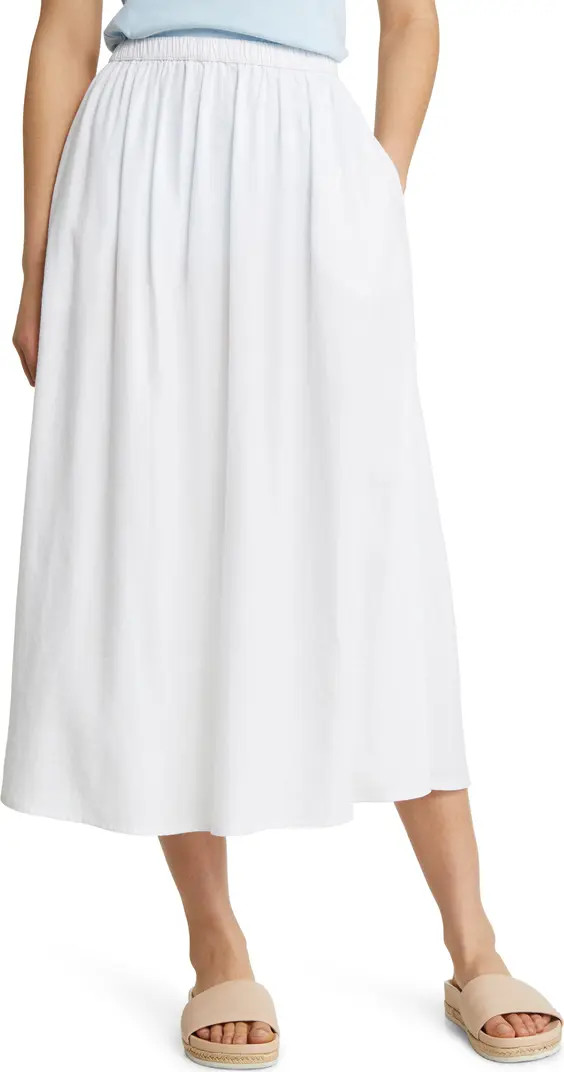 Linen Midi Skirt | Nordstrom