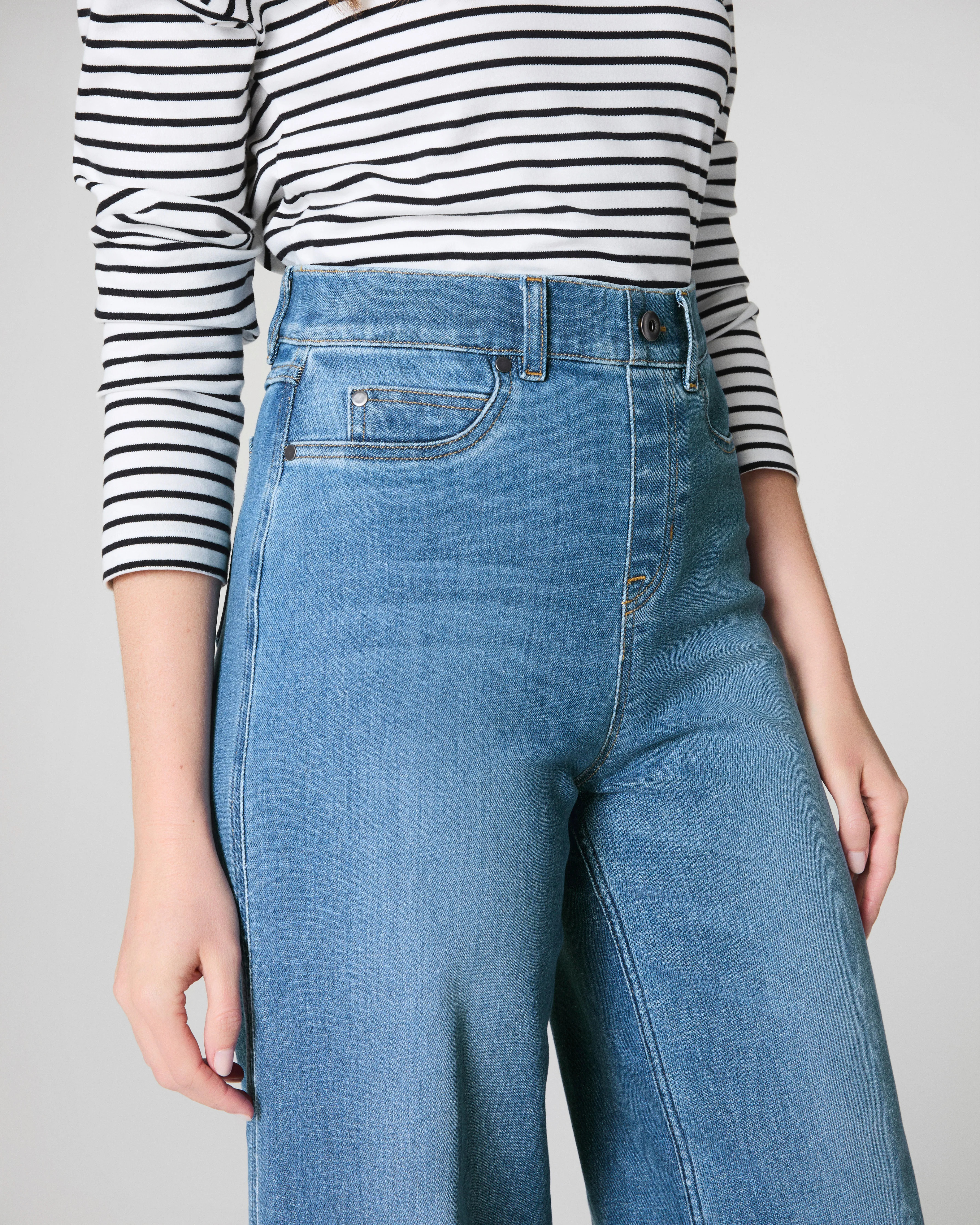 SPANXshape™ EveryWear Wide Leg Jeans, Stonewashed Blue | Spanx