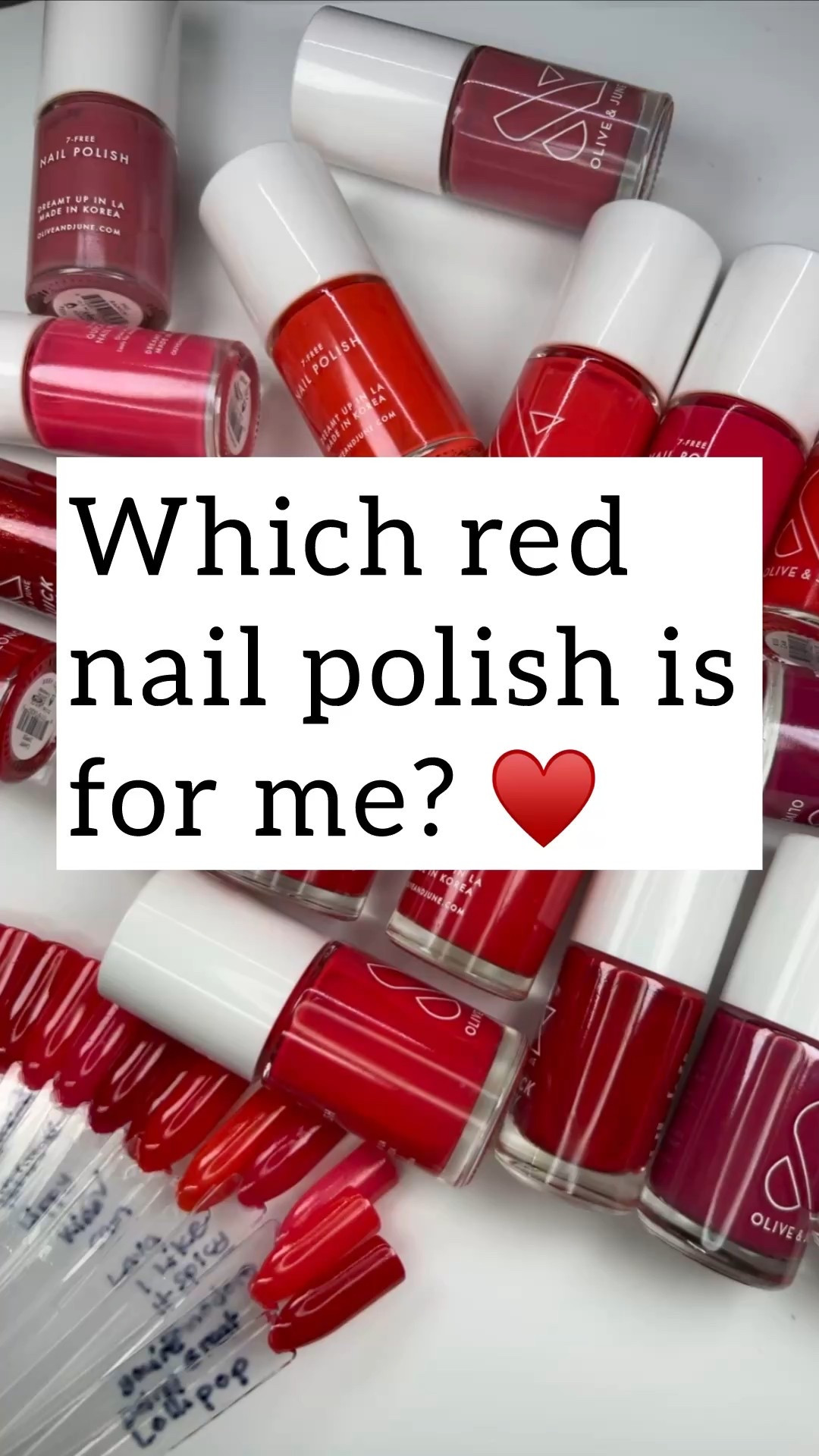Let’s talk ✨nuance!✨

Are you unsure which red nail polish to choose? Curious how the shades differ from one another? ⤵️

Contrary to popular (my husband’s 😂) belief, I’m wearing 5 different reds on my hand! 

1️⃣Thumb: Larchmont: bright red with an orange undertone
2️⃣Index: CV: cherry red, leaning slightly warm
3️⃣ Middle: Secret Recipe: cool-toned blue-red. A definite NEED!
4️⃣ Ring: ES: bright red with a slight blue undertone, but not as deep as Secret Recipe
5️⃣ Pinky: I Like It Spicy: cool-toned, pink-leaning red

This is only Part 1 of my TED Talk, stay tuned for Part 2! 🥰

#LTKBeauty #LTKFindsUnder50 #LTKCyberWeek