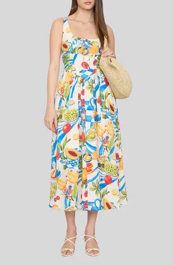 Fruit Print Corset Midi Sundress | Nordstrom Rack