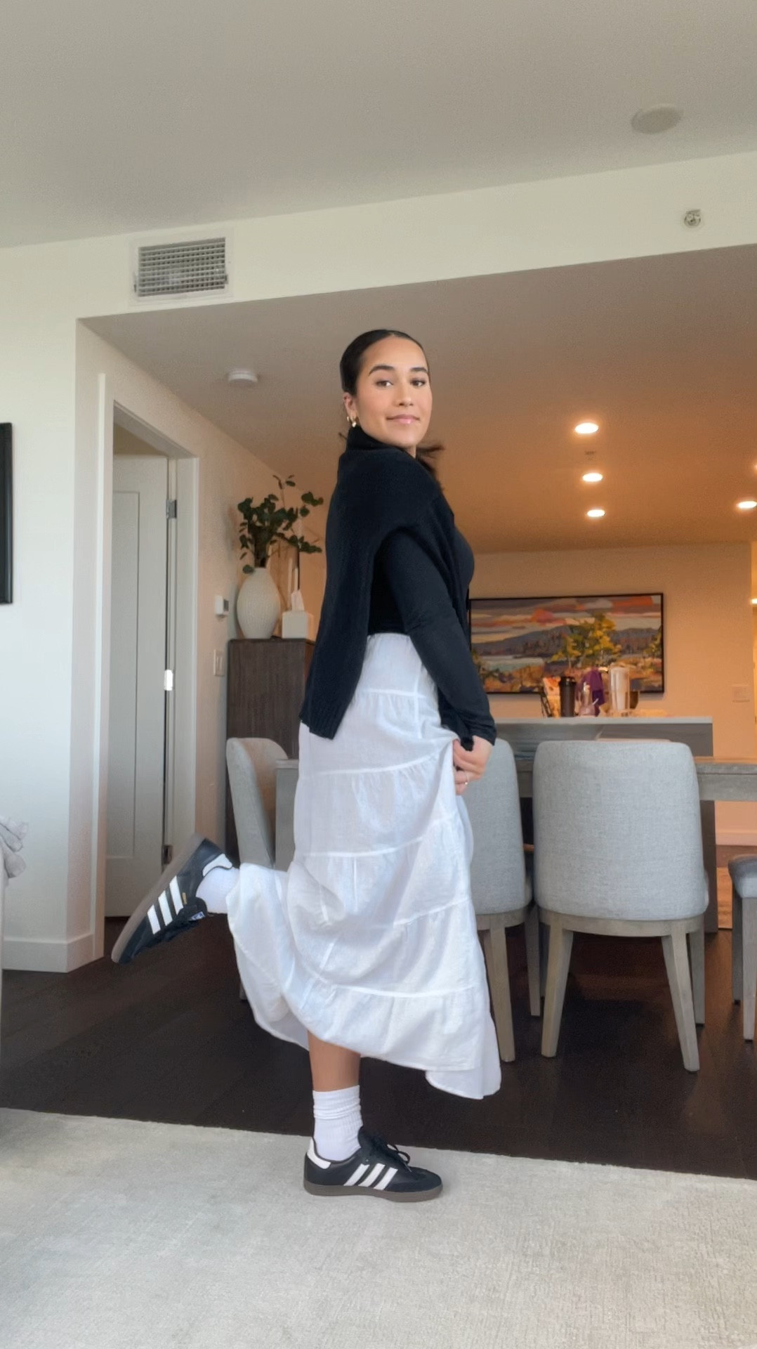 Black and white work outfit for spring! 🤍 

#aritzia #springoutfits #linenskirt #blackandwhite 

Skirt: S
Shoes: Women’s 6.5
Sweater: S
Shirt: S 

#LTKstyletip #LTKgiftguide #LTKcanada
