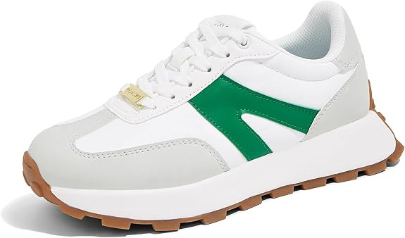 LUCKY STEP Women's Platform Retro Fashion Sneakers Tennis Shoes | Retro Classic Stylish Lace-Up|C... | Amazon (US)