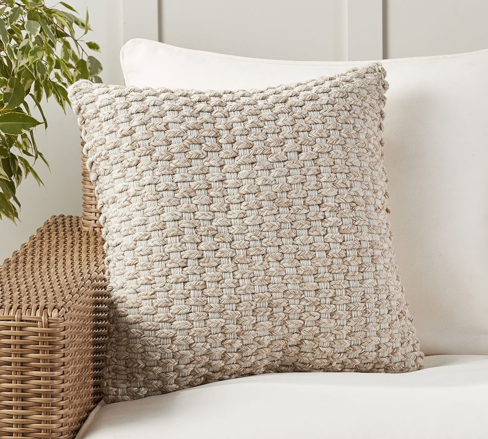 Cadyn Outdoor Pillow, Neutral, 20 | Pottery Barn (US)