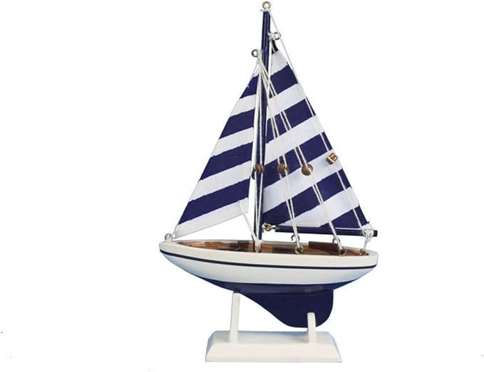 Hampton Nautical Blue Striped Pacific Sailer, 9" | Amazon (US)
