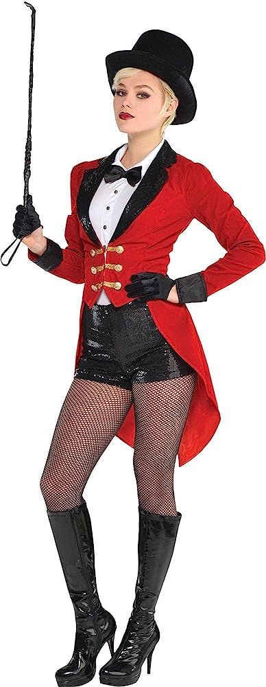 amscan Circus Master Halloween Costume for Women, Includes Jacket, Shorts and Bodysuit | Amazon (US)
