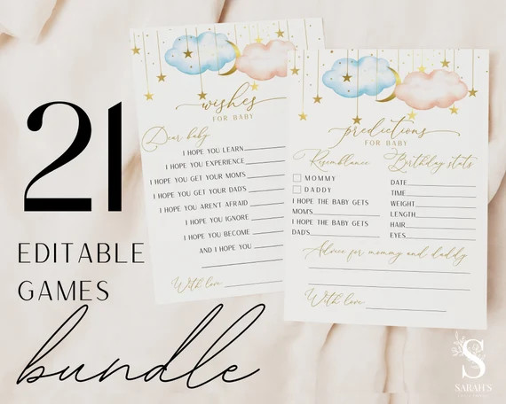 Gender Reveal Games Bundle  21 Games  Twinkle Twinkle Little | Etsy | Etsy (US)