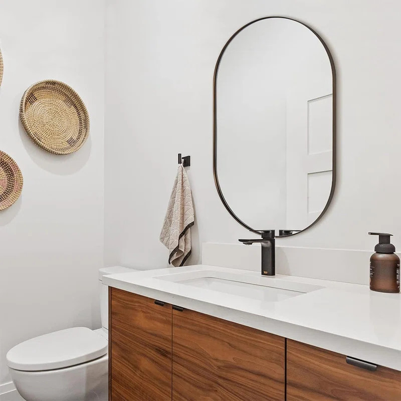 Nkiyah Metal Oval Mirror | Wayfair North America