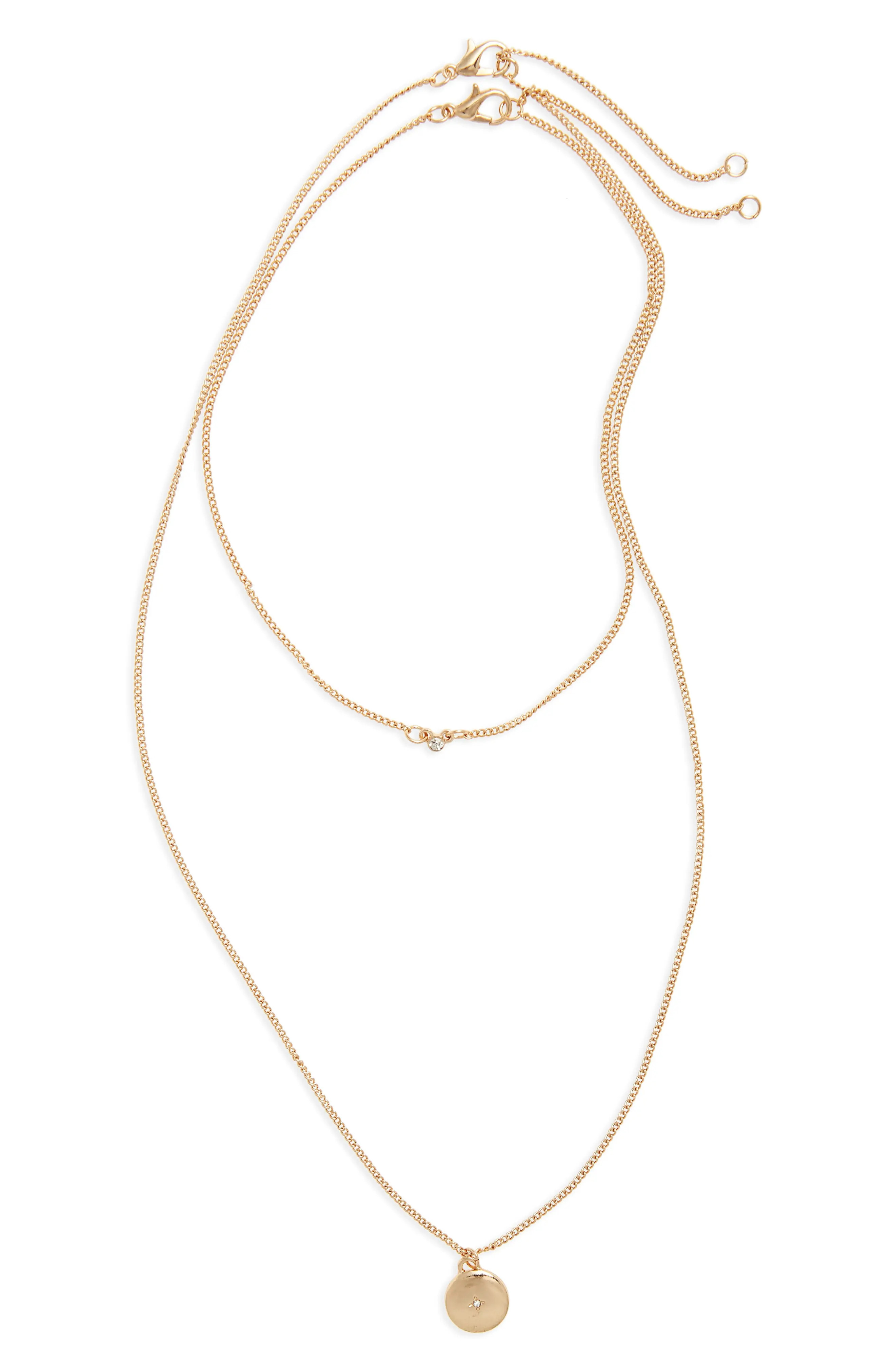 2-Pack Crystal Charm Necklaces | Nordstrom