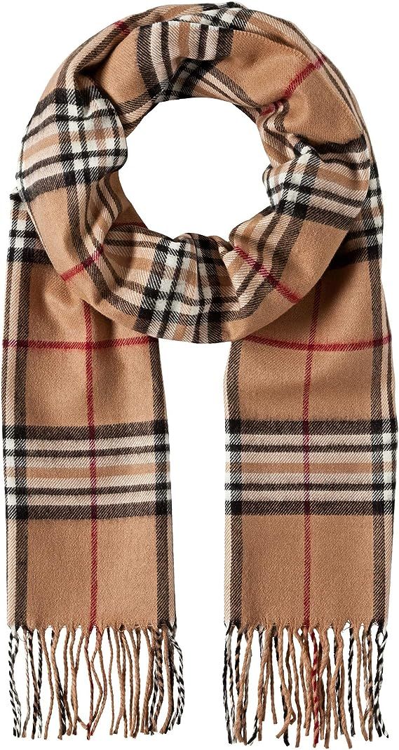 Vincenzo Boretti Scarf, classic - checked - fringed, cashmere like for men and women | Amazon (UK)